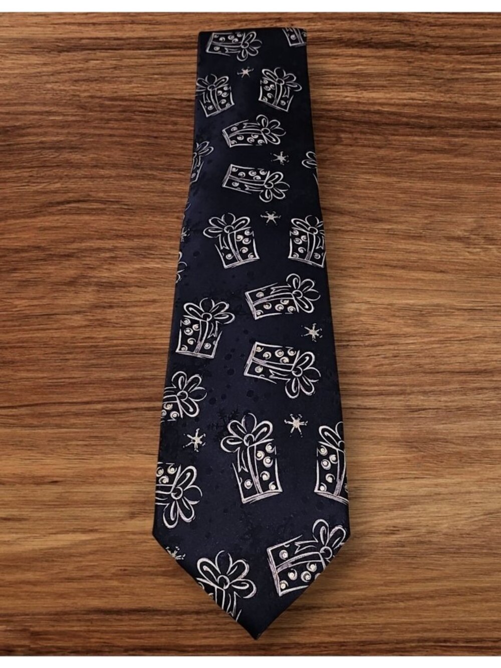 Men’s Christmas Gift Box Pattern Necktie Holiday Novelty Tie